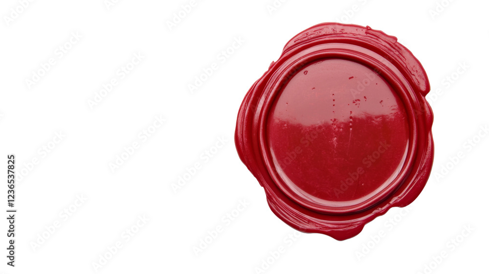 Red wax seal on transparent background guaranteeing authenticity and security Red wax seal on transparent background guaranteeing authenticity and security