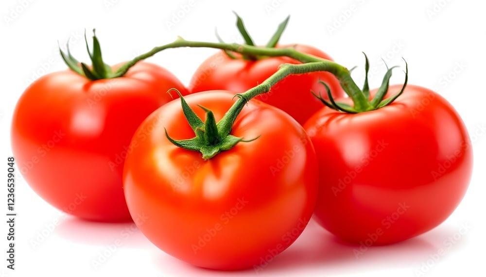 Fresh Red Tomatoes on the Vine Perfect for Salads Fresh Red Tomatoes on the Vine Perfect for Salads