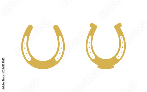 Horse shoe Vector icon design illustration Template