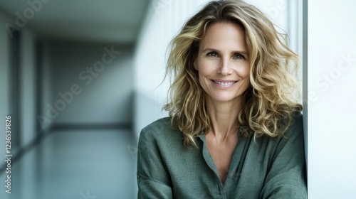 Portrait of a Smiling Woman with Long Blonde Hair Free Download Portrait of a Smiling Woman with Long Blonde Hair - GFXLoad