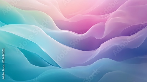 Abstract Pastel Waves Flowing Seamlessly