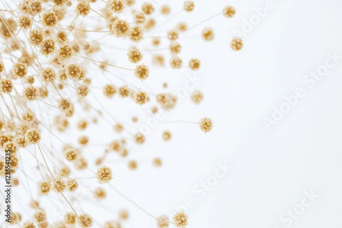 Minimalist depiction of aspergillosis spores exemplifying their unique texture against a soft white backdrop photo