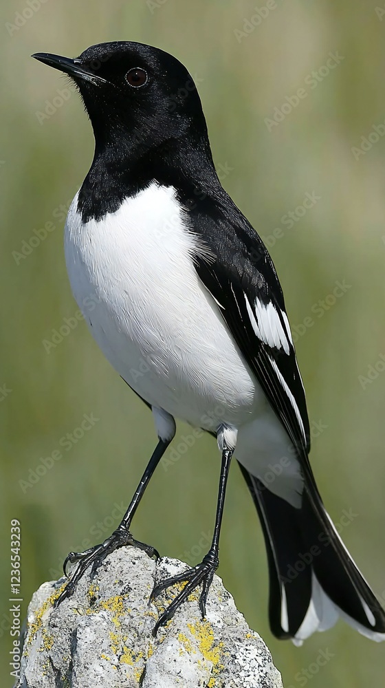 HD Phone Wallpaper Striking Black and White Wagtail Bird Perched on Rock Wildlife Photography HD Phone Wallpaper Striking Black and White Wagtail Bird Perched on Rock Wildlife Photography