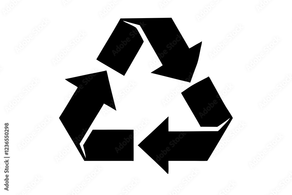 Green Recycle or Recycling Arrows - Flat Vector Icon for Environmental Projects Green Recycle or Recycling Arrows - Flat Vector Icon for Environmental Projects
