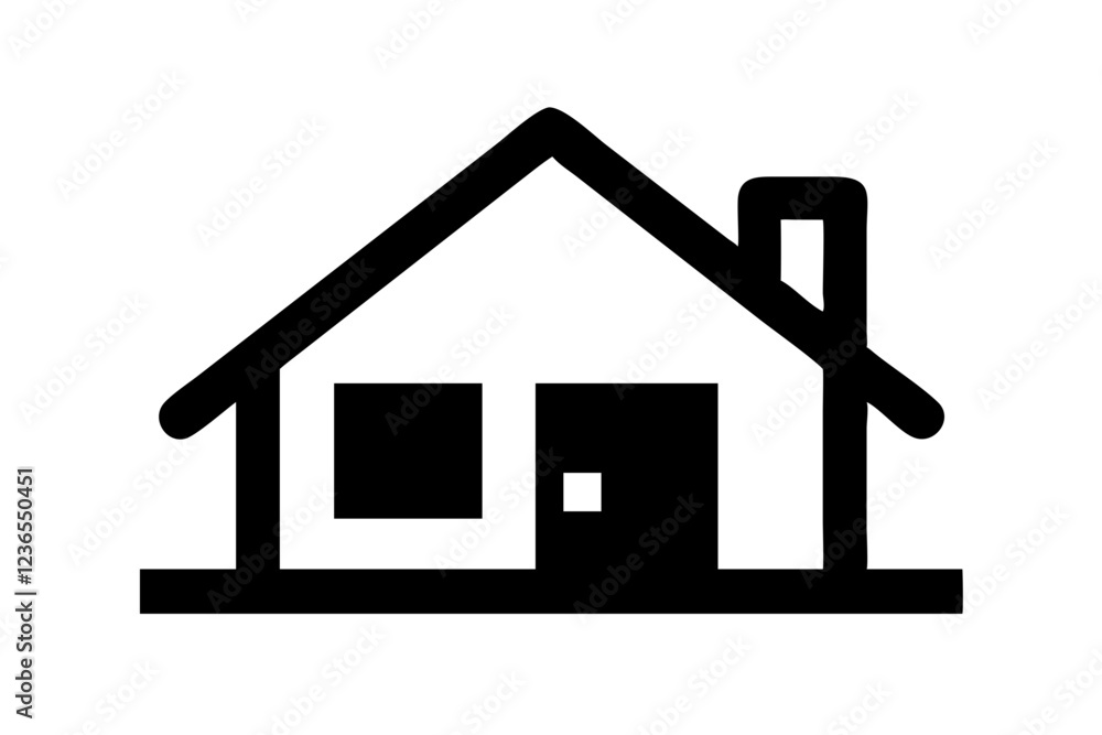 Home Icon - Flat Vector Design for Real Estate and Website Use Home Icon - Flat Vector Design for Real Estate and Website Use