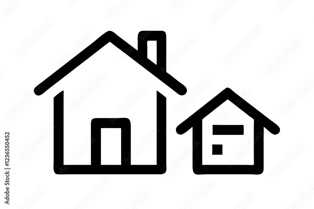 Home Icon - Flat Vector Design for Real Estate and Website Use Home Icon - Flat Vector Design for Real Estate and Website Use