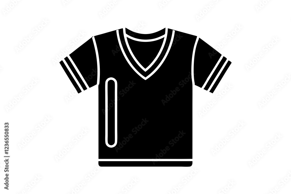 Line Art Sports Jersey Icon - Numbered Shirt Vector Design Line Art Sports Jersey Icon - Numbered Shirt Vector Design