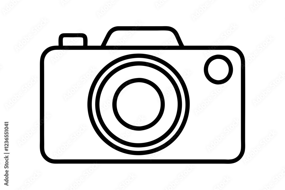 Photography Camera Icon - Line Art Design for Apps and Websites Photography Camera Icon - Line Art Design for Apps and Websites