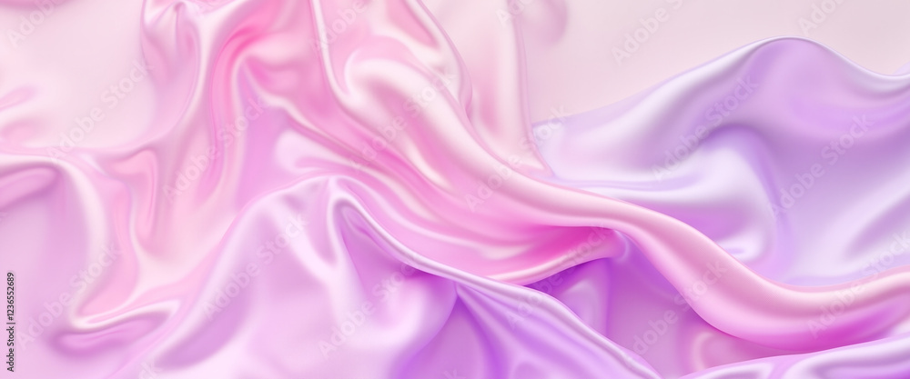 Obraz premium Soft pink and lavender abstract waves, tribute to femininity