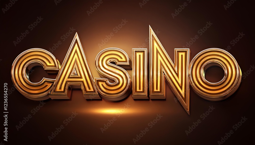 Fototapeta premium Casino 3D sign