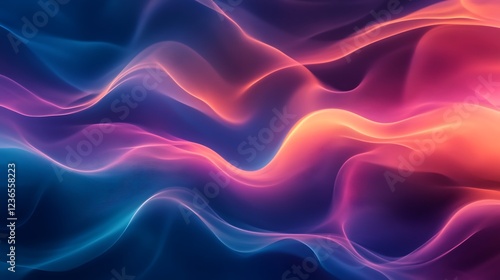Abstract Colorful Wave Pattern Digital Art