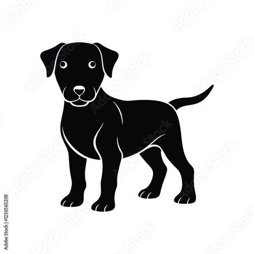 Silhouette poppy standing vector art