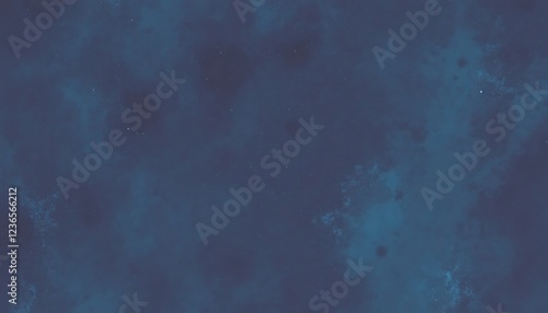 Cosmic Nebula: A Serene Deep Blue Abstract Painting