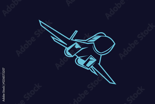 Soviet Union and Russian fighter jet icon vector illustration