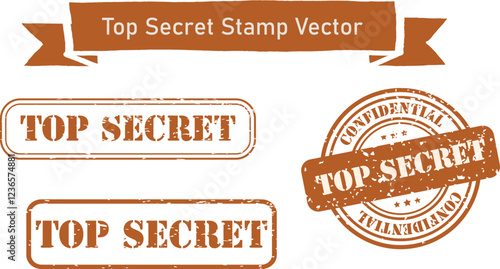 Top seceret stamp vector 