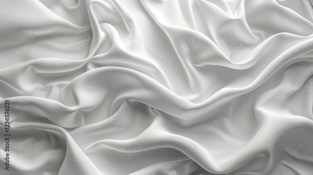 Fototapeta premium A white fabric with a pattern of a wave