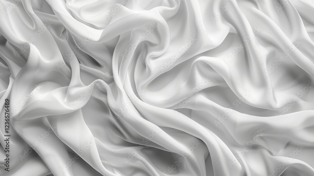 Fototapeta premium A white fabric with a pattern of a wave