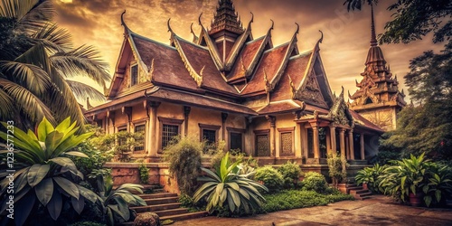 Vintage Photo: Phnom Penh Genocide Museum - Reflection & Remembrance photo