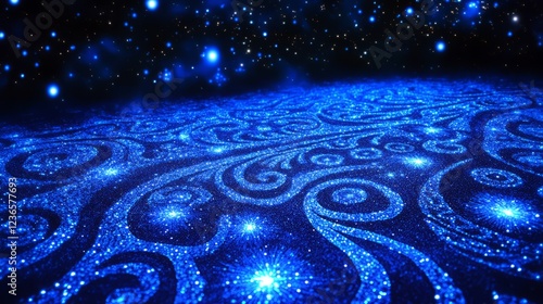 Vibrant Matariki star cluster illuminated in a deep blue night sky for the Maori new year celebration