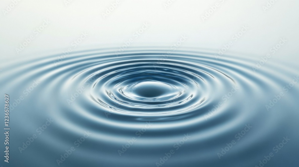 Calming blue water splash with gentle ripples on a soft white background creates a serene atmosphere for relaxation and mindfulness Calming blue water splash with gentle ripples on a soft white background creates a serene atmosphere for relaxation and mindfulness