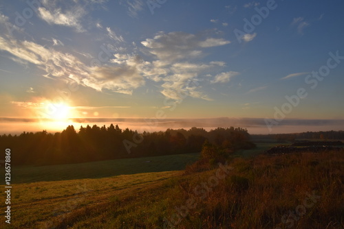 Wallpaper Mural A sunrise on an autumn morning, Sainte-Apolline, Québec, Canada Torontodigital.ca