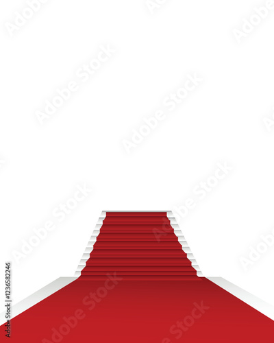 Red carpet entrance. Party invitation vector illustration design background