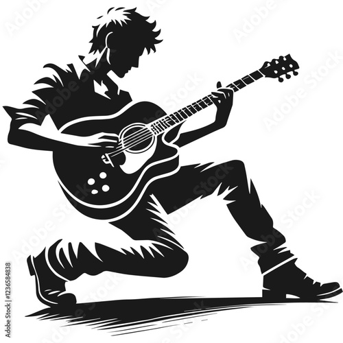 Guy playing guitar