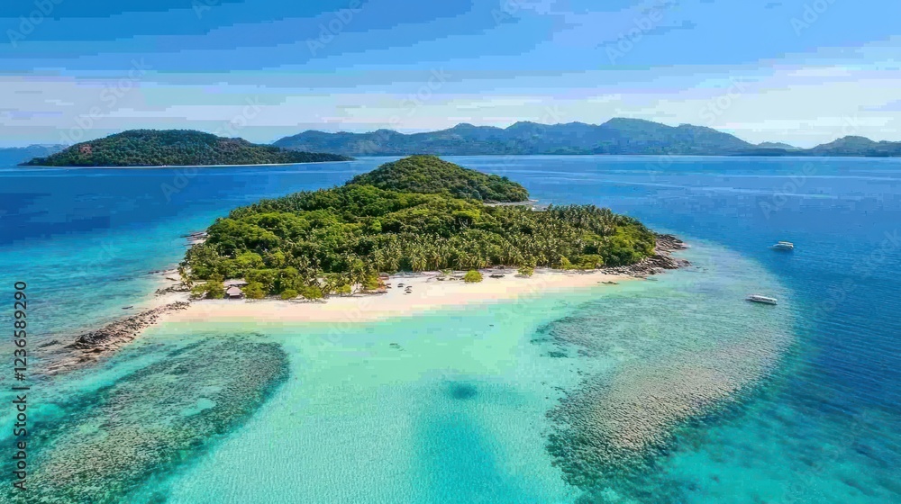 Obraz premium Island Paradise: Tropical Getaway
