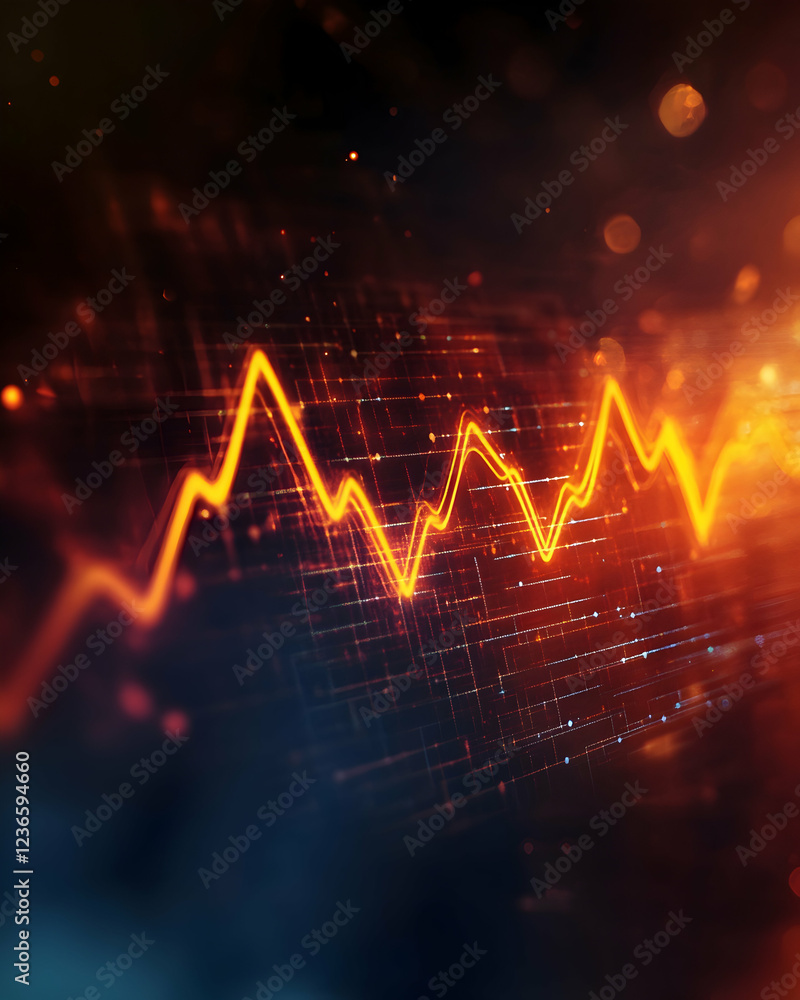 Abstract heartbeat line pulsing on a softly lit background for healthcare or technology visuals - Abstract heartbeat line pulsing on a softly lit background for healthcare or technology visuals -