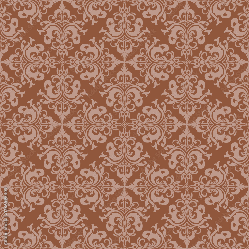 Vector damask seamless pattern with Ornamental Motifs for Decor Design. Vector damask seamless pattern with Ornamental Motifs for Decor Design.