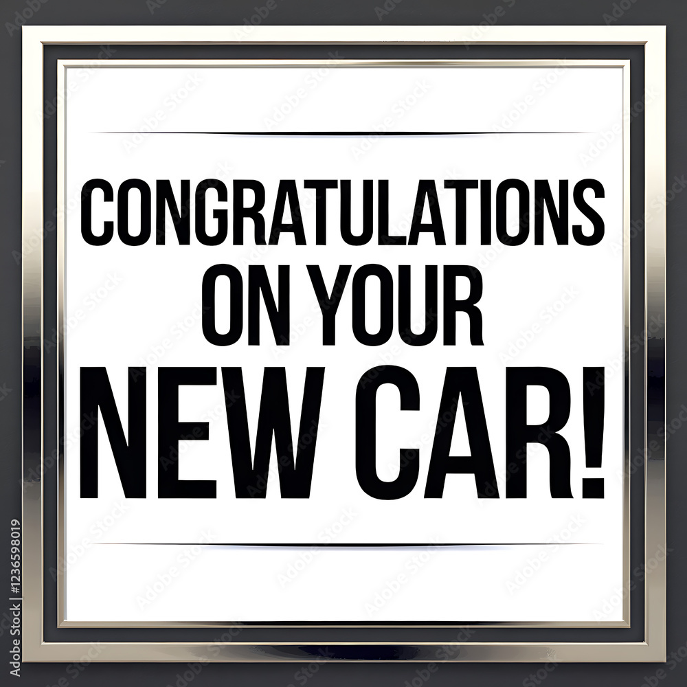 Fototapeta premium congratulations on your new car