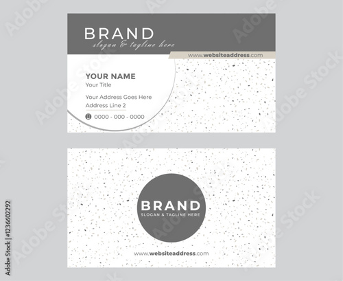 Terrazzo Light Elegant Minimalist Business Card Design