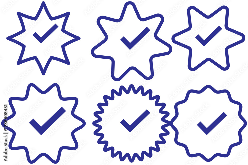 Checkmark icon. Blue check mark vector set. Checked checkbox sign. Approved symbol. Isolated v checkmark icon. Checkmark icon. Blue check mark vector set. Checked checkbox sign. Approved symbol. Isolated v checkmark icon.
