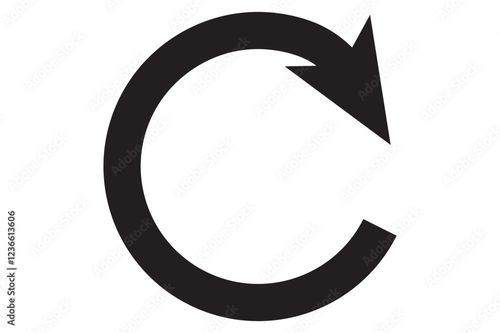 Rotate vector arrow icon. Vector isolated sign symbols and elements. Refresh and reload arrow icon. Stock vector Rotate vector arrow icon. Vector isolated sign symbols and elements. Refresh and reload arrow icon. Stock vector