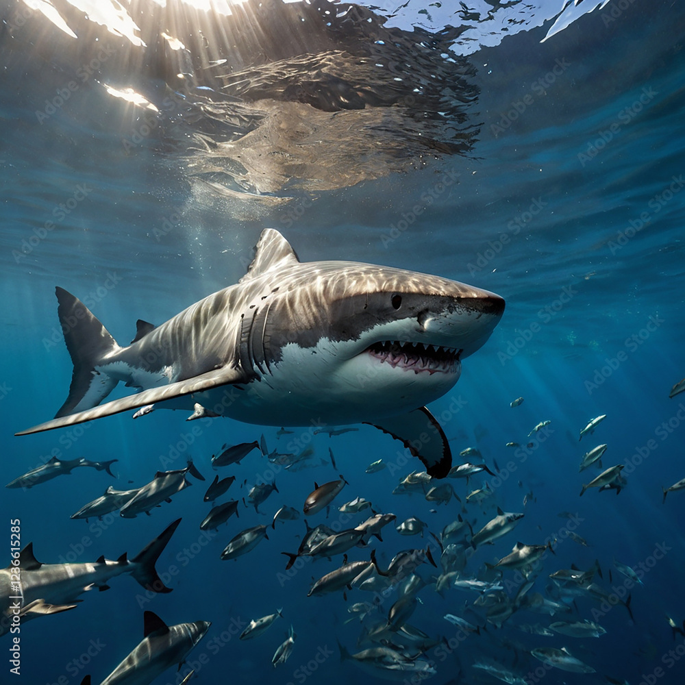 Fototapeta premium Sharks in the sea