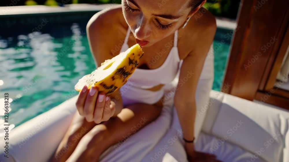 Tropical Vacation Breakfast on Floating Tray Tropical Vacation Breakfast on Floating Tray