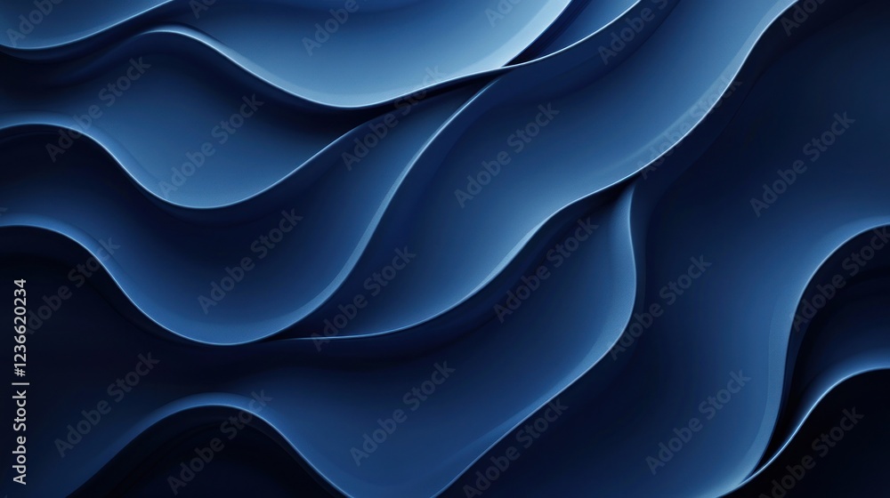 Obraz premium Abstract Blue Wave Pattern