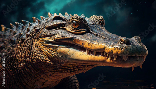 crocodile in the water