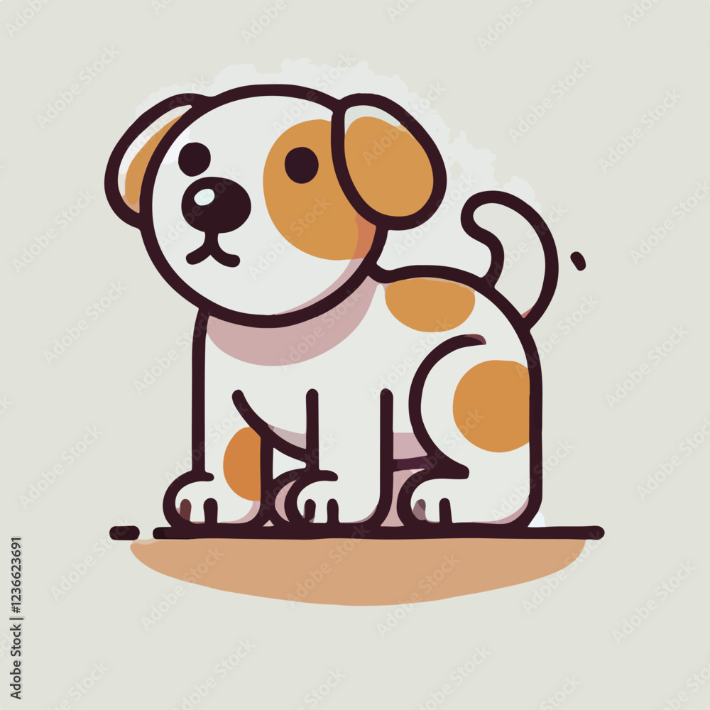 vector of a cute puppy vector of a cute puppy