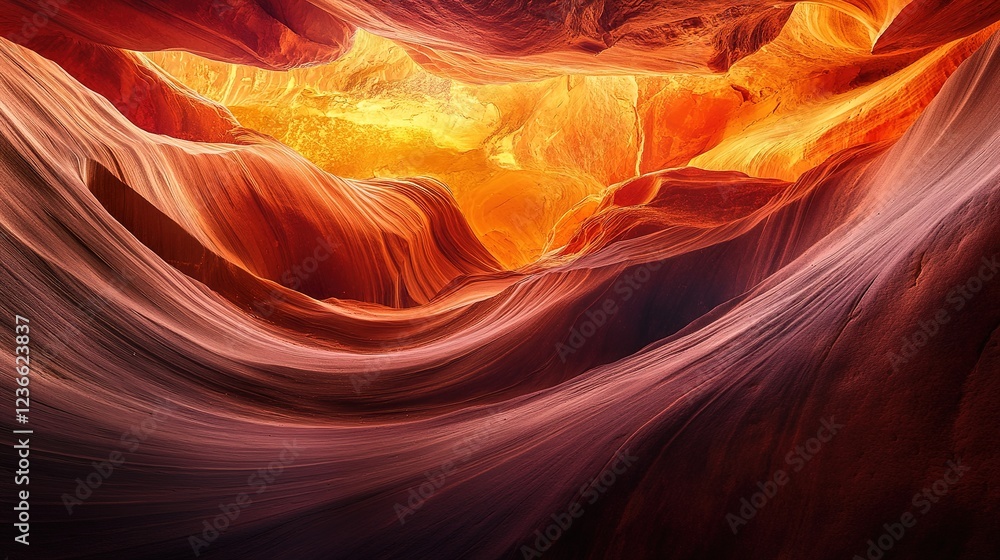 Obraz premium Stunning Natural Beauty Captured on Cave Wall with Mesmerizing Details and Ancient Artistry. Explore the Wonders of Nature and History in This Enchanting Scene.