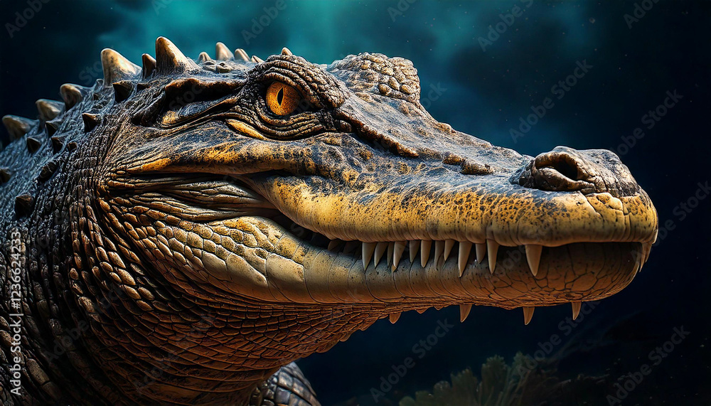 Obraz premium alligator in the water