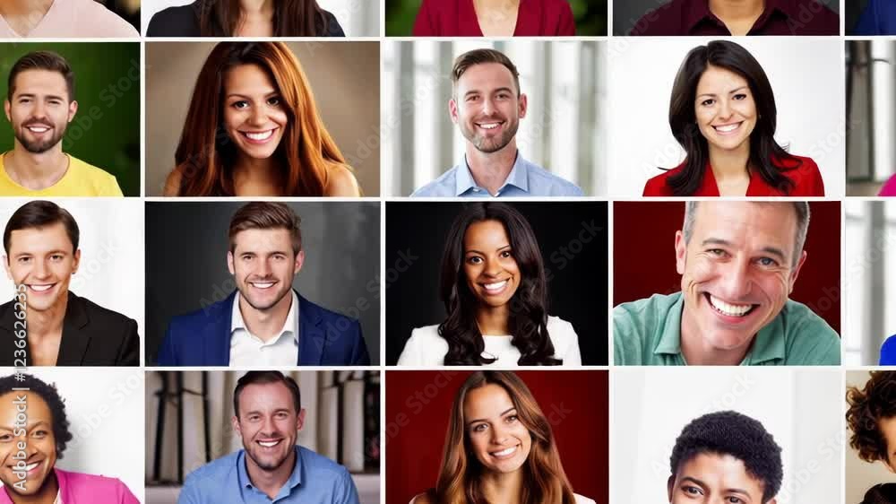 Diverse Individuals Smiling in Office Environments Diverse Individuals Smiling in Office Environments