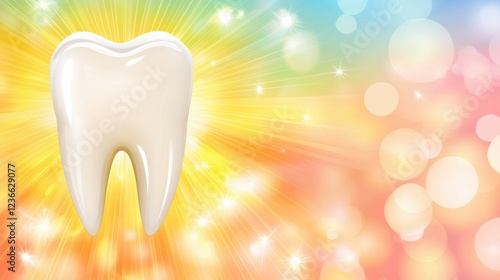 Tooth care tips for a bright smile dental office informative graphic colorful background close-up view health awareness