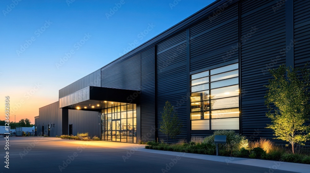 Modern Industrial Building Exterior Modern Industrial Building Exterior