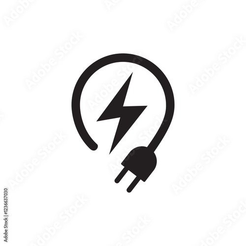 Electrical power icon symbol sign template, vector illustration
