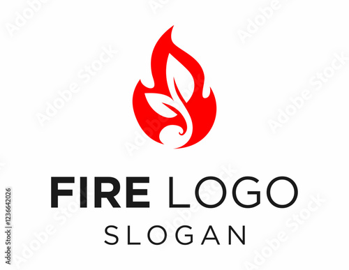 Logo about Fire created using the CorelDraw application. on a white background.