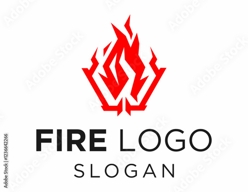 Logo about Fire created using the CorelDraw application. on a white background.