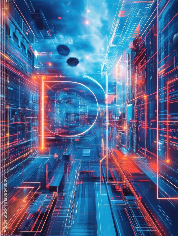 Fototapeta premium IT software solutions abstract concept vector illustrations.