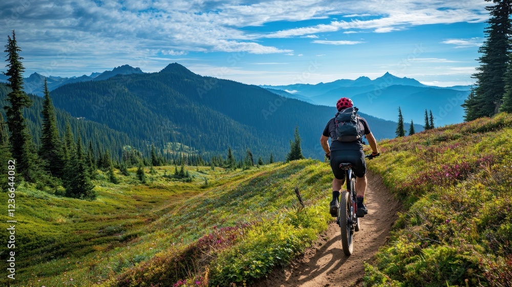Fototapeta premium Mountain Biking Adventure