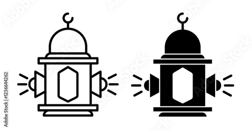 Takbir icons pack. vector illustrations designs photo